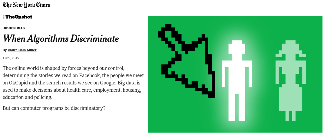The New York Times on Algorithmic Biases